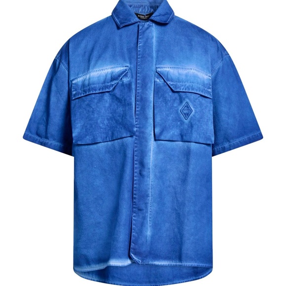A Cold Wall Button Up Shirt Blue Faded Oversized Pockets Samuel Ross Oversized - Picture 2 of 10